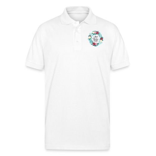 I Love You Always And Forever Floral Wreath - Gildan Unisex 50/50 Jersey Polo