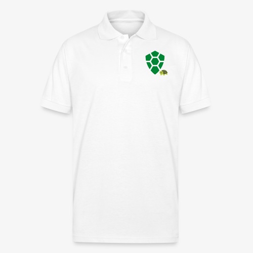 Turtle Coin With Small Turtle - Gildan Unisex 50/50 Jersey Polo