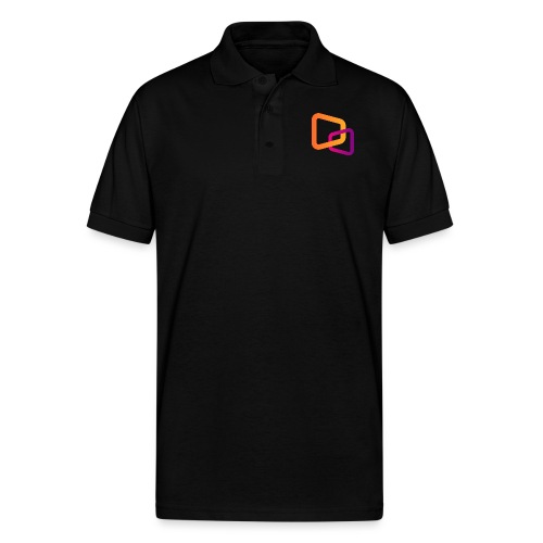 Colorful overlapped squares - Gildan Unisex 50/50 Jersey Polo
