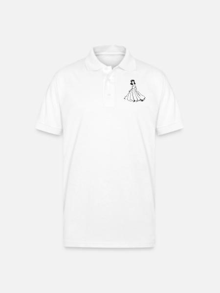 beautiful dress - Gildan Unisex 50/50 Jersey Polo - white