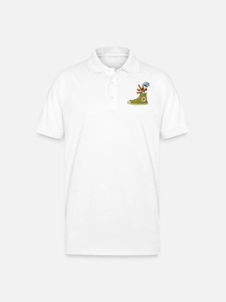 Blooming Sneaker - Gildan Unisex 50/50 Jersey Polo - white