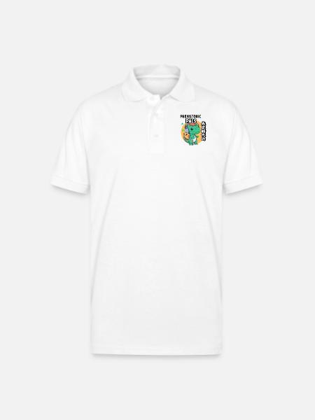 Prehistoric pals - Gildan Unisex 50/50 Jersey Polo - white