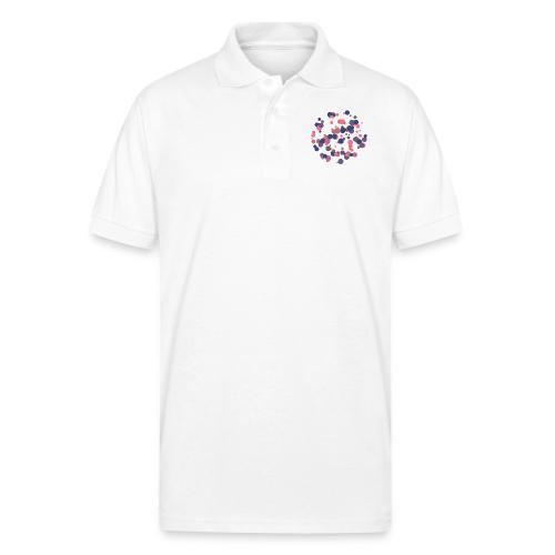 abstract circles pattern - Gildan Unisex 50/50 Jersey Polo