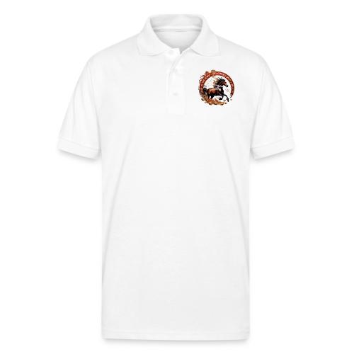 Year of the Horse Fiery Spirit T Shirt, Lunar New - Gildan Unisex 50/50 Jersey Polo