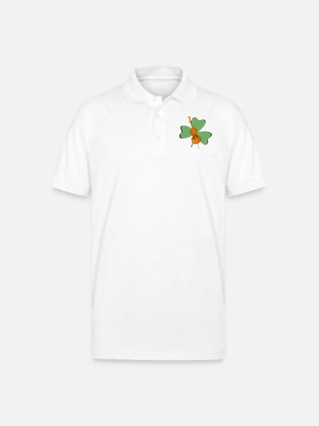 Shamrock Cello green - Gildan Unisex 50/50 Jersey Polo - white