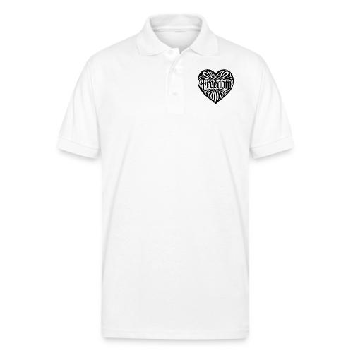 FREEDOM in Heart - Gildan Unisex 50/50 Jersey Polo