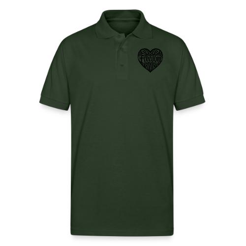FREEDOM in Heart - Gildan Unisex 50/50 Jersey Polo