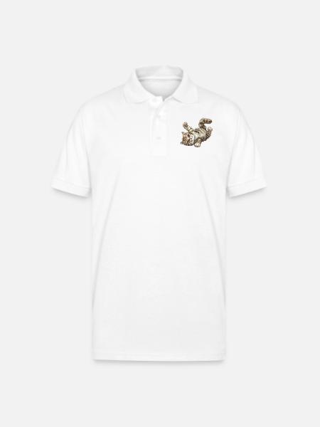 Funny Cat - Gildan Unisex 50/50 Jersey Polo - white
