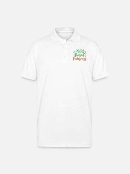 PLANT LOVE - Gildan Unisex 50/50 Jersey Polo - white