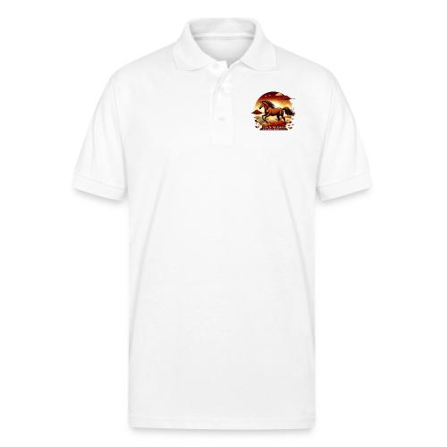 Year of the Horse Sunrise T Shirt, Lunar New Year - Gildan Unisex 50/50 Jersey Polo