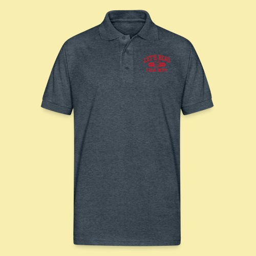 Fear Dept - Athletic Red - Inverted - Gildan Unisex 50/50 Jersey Polo