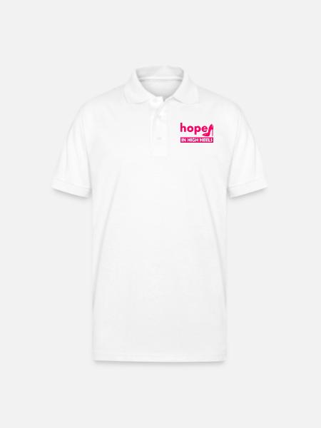 Hope In High Heels - Gildan Unisex 50/50 Jersey Polo - white
