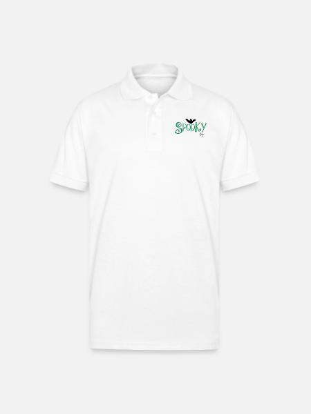 Spooky Design In Green - Gildan Unisex 50/50 Jersey Polo - white