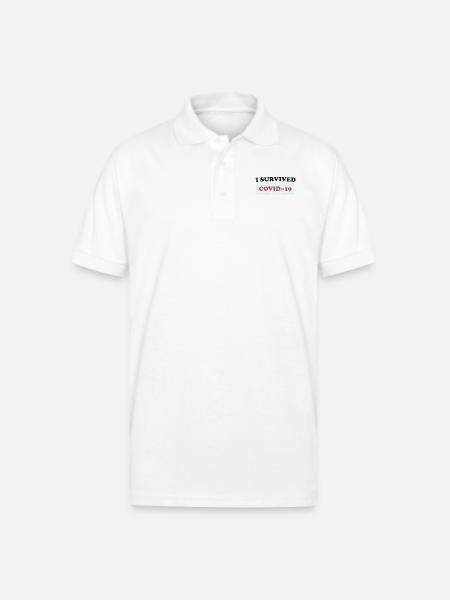 I SURVIVED COVID19 green - Gildan Unisex 50/50 Jersey Polo - white