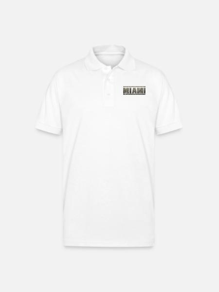 Miami - Gildan Unisex 50/50 Jersey Polo - white