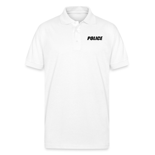 Police Black - Gildan Unisex 50/50 Jersey Polo