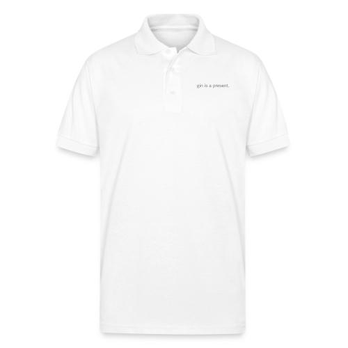 gin is a present - Gildan Unisex 50/50 Jersey Polo