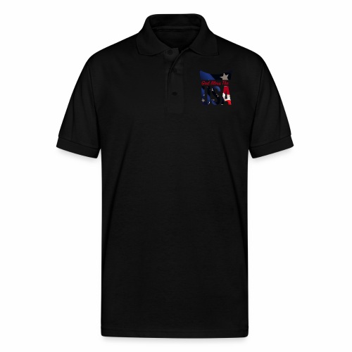 God Bless The USA Veterans T-Shirts - Gildan Unisex 50/50 Jersey Polo