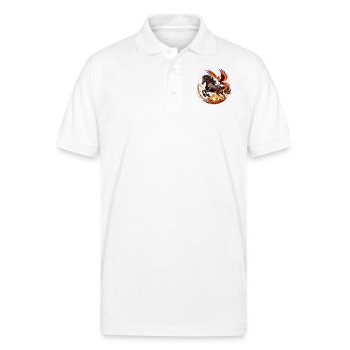 Year of the Horse Phoenix T Shirt, Lunar NY Gift - Gildan Unisex 50/50 Jersey Polo