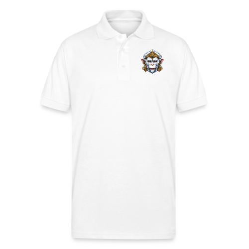 Thai Hanuman Monkey Deity Mask - Gildan Unisex 50/50 Jersey Polo