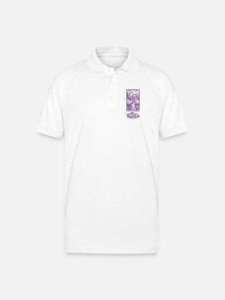 JunStyle Four Heavenly Kings Character 05 - Gildan Unisex 50/50 Jersey Polo - white