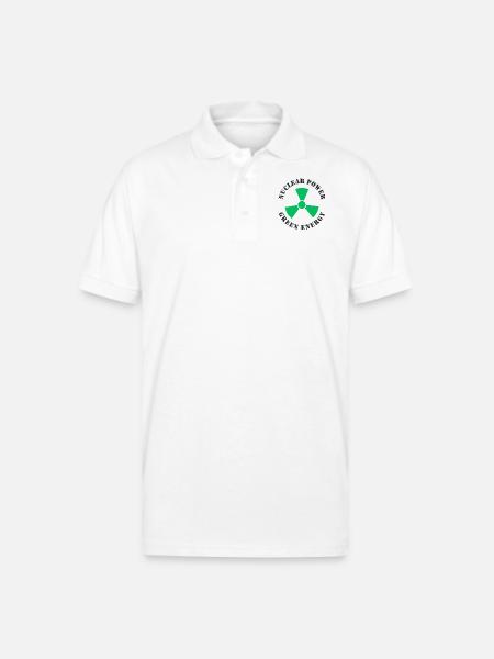 Nuclear Power Green Energy - Gildan Unisex 50/50 Jersey Polo - white