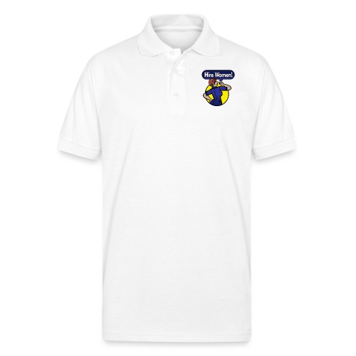 Hire Women! T-Shirt - Gildan Men’s 50/50 Jersey Polo
