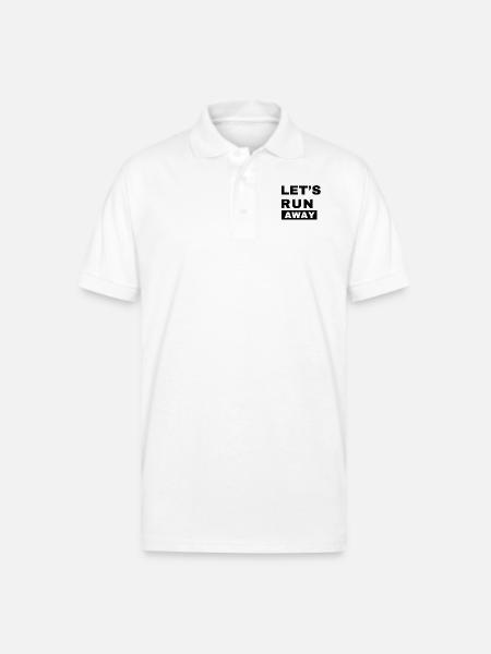 Let Run Away - Gildan Unisex 50/50 Jersey Polo - white