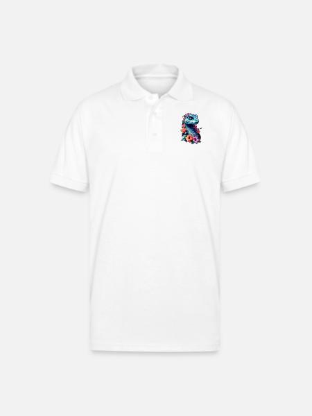 raptor blue - Gildan Unisex 50/50 Jersey Polo - white