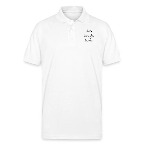 Smoon City_Live laugh love Black - Gildan Unisex 50/50 Jersey Polo