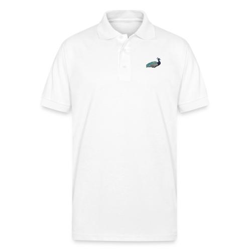 peacock half - Gildan Unisex 50/50 Jersey Polo