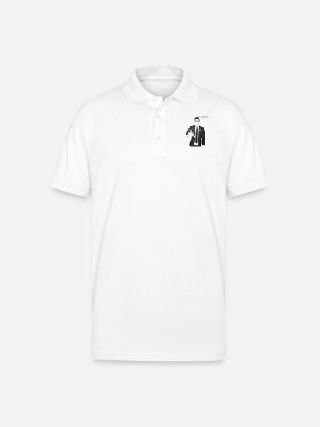 LCD Sound System - Gildan Unisex 50/50 Jersey Polo - white