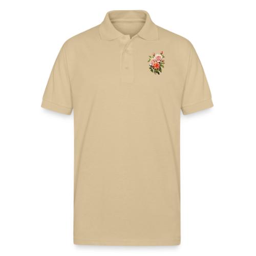 Pink Roses - Gildan Unisex 50/50 Jersey Polo