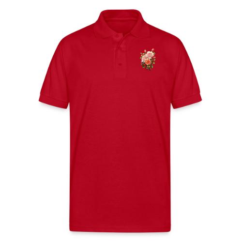 Pink Roses - Gildan Unisex 50/50 Jersey Polo
