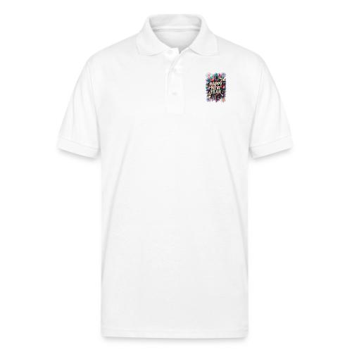 New Year's Party Horn T-Shirt - Gildan Unisex 50/50 Jersey Polo