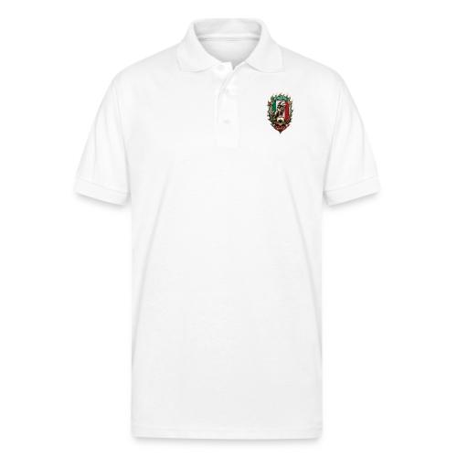 Italy Wolf Fury T-Shirt, Italian Flag Pride Gift - Gildan Unisex 50/50 Jersey Polo