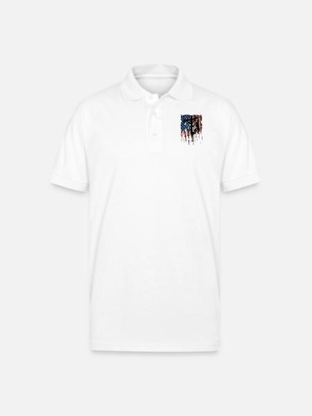 Blue Collar Patriot - Gildan Unisex 50/50 Jersey Polo - white