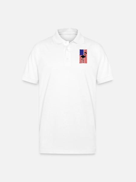 4th Of July - Gildan Unisex 50/50 Jersey Polo - white