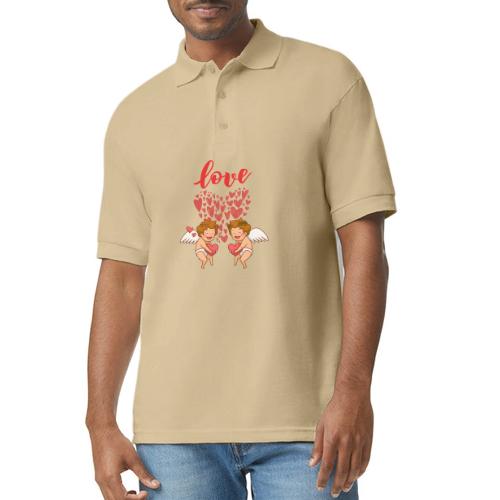 Cupid Love Designs, cupid love angel vibration. - Gildan Unisex 50/50 Jersey Polo