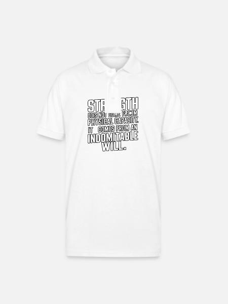 Motivation Quotes - Gildan Unisex 50/50 Jersey Polo - white