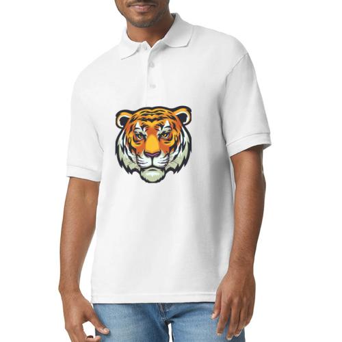 Tiger Fashion Feline Animal, Tiger Willing Success - Gildan Unisex 50/50 Jersey Polo