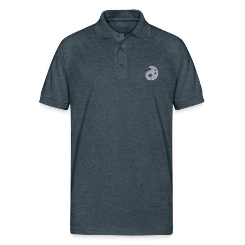 White Embroidered Palette - Gildan Unisex 50/50 Jersey Polo