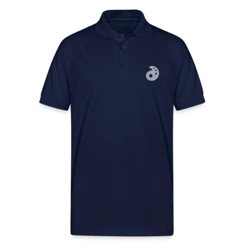 White Embroidered Palette - Gildan Unisex 50/50 Jersey Polo