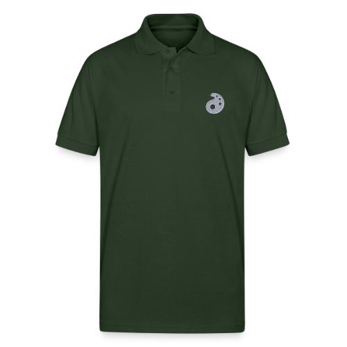 White Embroidered Palette - Gildan Unisex 50/50 Jersey Polo