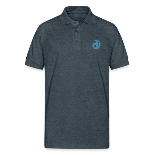 AOEU Blue Embroidered Palette - Gildan Unisex 50/50 Jersey Polo