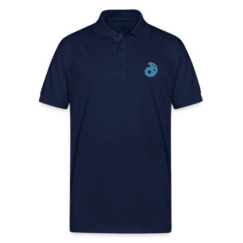 AOEU Blue Embroidered Palette - Gildan Unisex 50/50 Jersey Polo