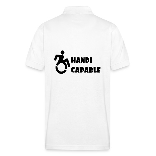 I am Handi capable only for wheelchair users * - Gildan Unisex 50/50 Jersey Polo
