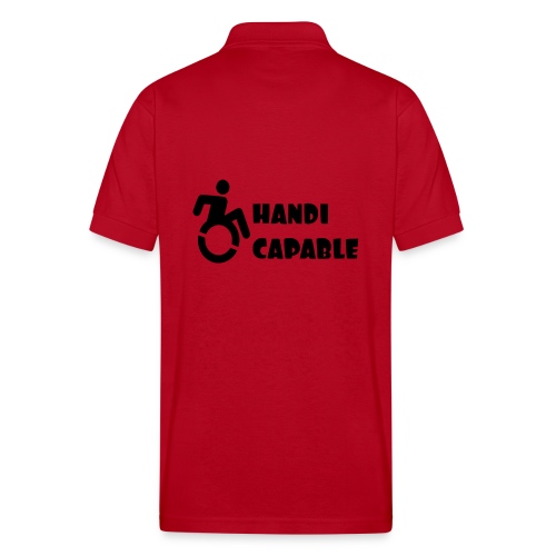 I am Handi capable only for wheelchair users * - Gildan Unisex 50/50 Jersey Polo
