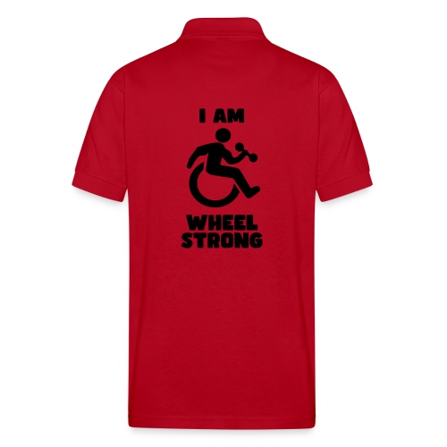 I'm wheel strong. For strong wheelchair users * - Gildan Unisex 50/50 Jersey Polo