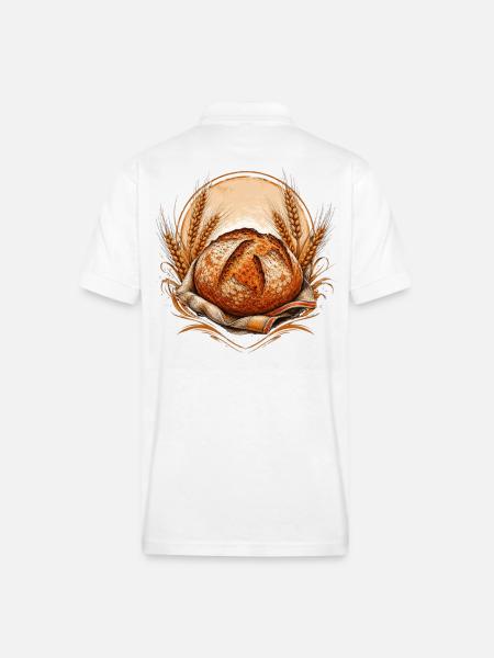 Artisan Sourdough Baker Rusti - Gildan Unisex 50/50 Jersey Polo - white